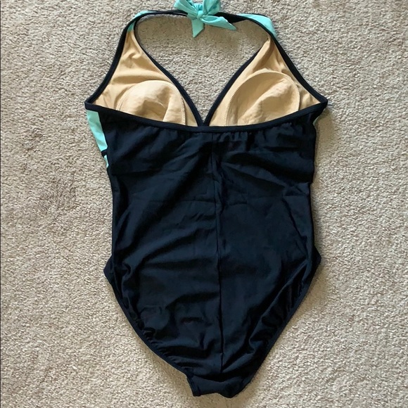 One piece color block swimsuit. Size 16. - Picture 2 of 7